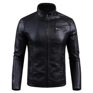 2025 Vestes en cuir véritable pour hommes à la mode, veste pour hommes de couleur unie d'automne, veste pour hommes en cuir décontracté simple et populaire. - Product Image 4