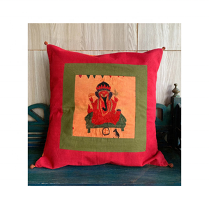 Handcrafted 100% Cotton Rajasthani Embroidered Cushions for Women 16x16 Inches Lightweight OEM ODM Service GOTS Certified Animal - Product Image 2