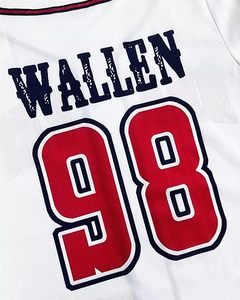 Quick Dry Baseball Jersey Unique Design Women 98 Baseball Jersey Country Music Graphic Shirt Vintage Button Down <b>Tshirt</b> Fan Tops - Product Image 2