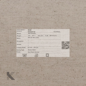 Tissu popeline léger, lavé, doux et durable |   84% coton 16% lin résistant aux plis pour vêtements et vestes - Product Image 5