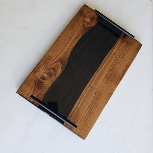 Bandeja de Servicio de Madera y Resina de Diseño Exclusivo, Proveedor Mayorista, Excelente Bandeja de Servicio de Aperitivos de Madera y Resina - Product Image 3