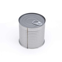 Vente en gros Boîte en fer blanc de qualité alimentaire avec couvercle à ouverture facile Boîte en métal vide fabriquée pour l'emballage alimentaire de pâte de tomate