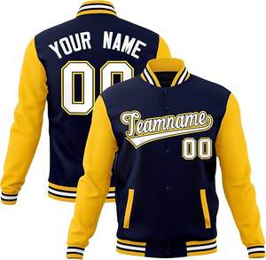 Veste en cuir de style urbain avec logo personnalisé pour hommes, design universitaire, veste en cuir Letterman Varsity brodée en éclair - Product Image 4