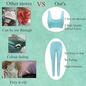 Ensemble yoga pour femmes soutien-gorge de sport sans couture avec leggings assortis vêtements d'entraînement élégants pour gym fitness et activité - Product Image 6