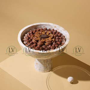 Best Quality Luxury Mother of Pearl Stand Chocolate <b>Tray</b> Ramadan <b>Trays</b> Eid Mubarak Decoration Wholesale From Vietnam - Product Image 3