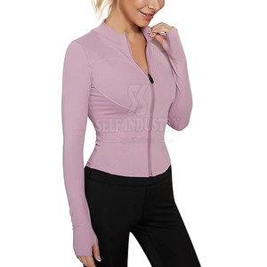 Best Selling Women's Yoga Jacket Quick Dry and Breathable for Adults Front Logo Position Low Price - Product Image 1
