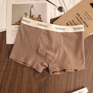 Boxers <span class=keywords><strong>en</strong></span> coton jacquard doux et naturels pour hommes, respirants, respectueux de la peau, mélange de spandex, sous-vêtements confortables pour hommes - Product Image 6