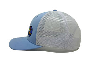 Logo brodé petites quantité minimale de commande casquettes bleu clair personnalisées casquette de camionneur Snapback Vietnam Promotion casquettes pour les entreprises - Product Image 3