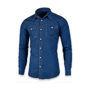 Camisa de Mezclilla Casual para Hombre, de Alta Calidad, al Mejor Precio, Corte Ajustado, 100% Algodón, Transpirable, Color Personalizado - Product Image 1