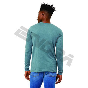 Vente en gros Dernier design T-shirt à manches longues en coton et polyester pour hommes T-shirt à manches longues personnalisé pour hommes - Product Image 3