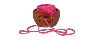 Cuenco de hilo de madera Sheesham, cortador de hilo de tejer de árbol, regalo de Navidad perfecto para tejedora - Product Image 3