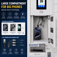 Casillero Inteligente para Carga de Teléfonos con 20 Puertas, Pantalla Publicitaria HD de 21 Pulgadas, Resistente al Agua y al Óxido, Estación Móvil Inteligente Android, 2026