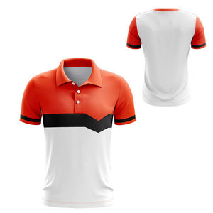 Vente en gros de chemises polo coupe ajustée coupe ajustée à boutons pour homme style urbain design personnalisable chemises en toile à sublimation - Product Image 3