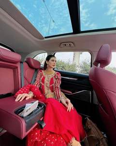 Nuevo diseñador de ropa de fiesta de boda de alta calidad pesada Georgette totalmente hilo bordado trabajo superior y Palazzo con Dupatta - Product Image 6