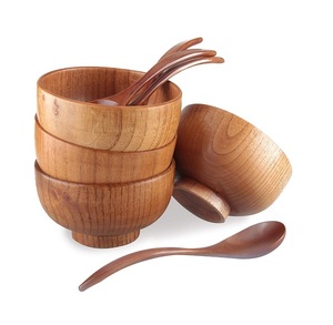 Nouveauté Bol de service rond en bois pour table, maison et cuisine d'hôtel, bols de service alimentaire faits à la main en gros - Product Image 4