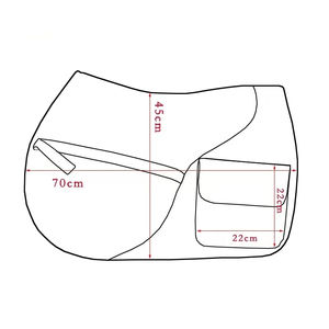 Sous-selle de compétition respirante à séchage rapide avec poche, doublure en polaire de coton et polyester, emballage personnalisé pour l'équitation - Product Image 4