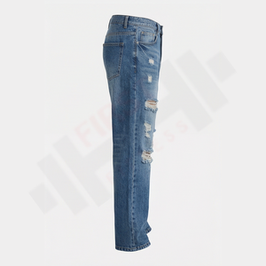 Jeans en denim noir délavé élégant à prix avantageux, streetwear pour homme, coupe vintage décontractée, pantalon droit, vente en gros, mode respirante - Product Image 3