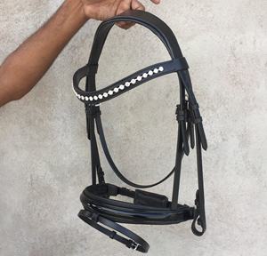 Fabricant de bride de cheval en cuir naturel indien de qualité Fabricant de bride roulée en cuir - Product Image 4