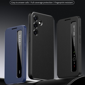 Étui en cuir PU intelligent de luxe avec fonction veille/réveil et vue claire pour Samsung <span class=keywords><strong>Galaxy</strong></span> S26/S26 Plus/S26 Ultra/A37/A57 - Product Image 2