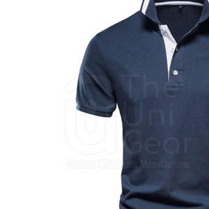 Nouveauté pour hommes, motif uni pour chemise, conception de logo personnalisé, tricot en polyester/coton, séchage rapide, vêtements de golf décontractés, différents - Product Image 5