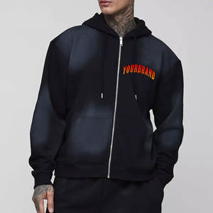 Sudadera con Capucha Personalizada con Lavado Ácido, 370 g/m², 100% Algodón, Corte Regular, Estilo Urbano, Diseño de Logotipo Personalizado, para Hombre, Otoño, Alta Calidad - Product Image 4