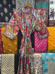 ชุดกิโมโนผ้าฝ้าย, เสื้อคลุมพิมพ์ลายดอกไม้, ชุดกิโมโนสำหรับผู้หญิง, ชุดกลางคืน, ของขวัญเพื่อนเจ้าสาว, เสื้อคลุมเจ้าสาว, เสื้อคลุมอาบน้ำกิโมโน - Product Image 4