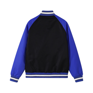 Chaqueta Bomber Universitaria Zeta Phi Beta Negra y Azul Real, Bordado Personalizado con Letras Griegas, Ropa Exterior de Primera Calidad, Estilo Urbano - Product Image 5