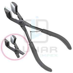 New Stainless Steel Black Matte Powder Coating Hair Extensions Pro in <b>Tape</b> Press Pliers Available With Leather Kit Customization - Product Image 5