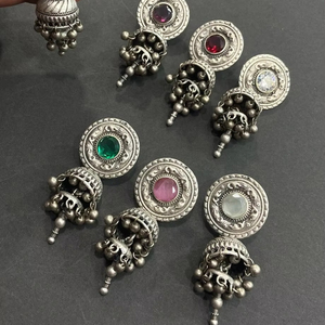 2025 bohème unique pierre femmes rétro Style ethnique indien Jhumka boucles d'oreilles femme perles cloches boucles d'oreilles bijoux personnalisés - Product Image 1