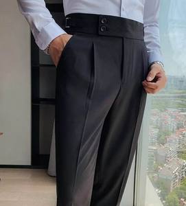 Autumn Dress Pants <b>Men</b> New Slim Slim Solid Color Small Dress Pants Korean Version Fashion Straight <b>Trouser</b> Man - Product Image 2