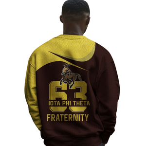 Iota Phi Theta 1963 acrylique tricot pull Chenille lettre pull fraternité vêtements hiver grec vie vêtements - Product Image 5