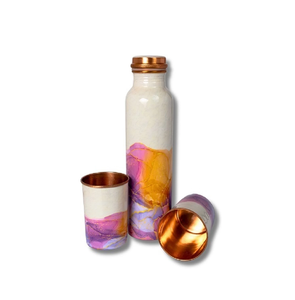 Botellas de Agua de Cobre Hechas a Mano, Botella de Cobre con Diseño Atractivo del Mar, Fabricante de la India - Product Image 2