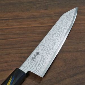 ชุดมีดเชฟเหล็กดามัสกัสแบบทำมือมีดหั่นเนื้อคมสำหรับใช้ในห้องครัวประจำวันพร้อมฝักขั้นต่ำ5ชิ้น - Product Image 4