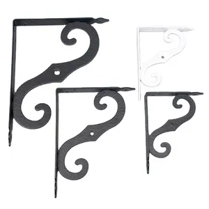 Hot Selling Decorative Wall Mounted Shelf Bracket Heavy Duty Cast Iron Cabinet Shelf Bracket