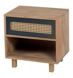 Nightstand Centre Tables Tobacco Brown Style Cane And Rattan Furniture Collection Luxury Modern Living Room