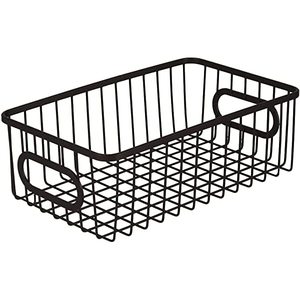 Panier de rangement unique en métal pour ustensiles de cuisine Ustensiles de cuisine pour la maison Panier de rangement pour fruits et légumes en métal de finition de couleur noire - Product Image 2