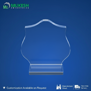 Trofeo de Acrílico Pulido Duradero Elite Shield con Grabado en Letterpress y Bordes Únicos para Premios Corporativos y Empleados - Product Image 4