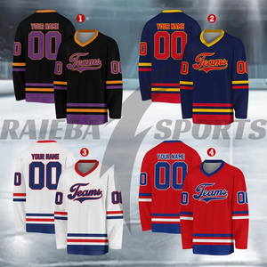 Premium Quality Factory Wholesale Custom Breathable 100% <b>Polyester</b> Moisture-Wicking Ice Hockey Uniforms Set Customized Design - Product Image 5