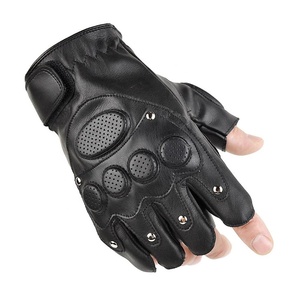 Gants de moto pour hommes anti-chute résistants à l'usure Demi-doigts Été Acier inoxydable Coque rigide Équipement de protection pour la conduite à moto - Product Image 2