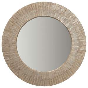 Miroirs muraux côtiers en nacre éclairés de haute qualité décoration de la maison de style de luxe de forme ronde fabriquée au Vietnam - Product Image 2