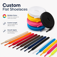Lacets plats tissés personnalisés en gros, lacets de chaussures larges et épais en polyester pour baskets, décontractés, extérieur, OEM ODM Mingjia