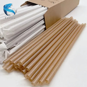 Pajitas desechables de fibra de caña de azúcar, pajitas ecológicas para fiestas y eventos - Product Image 1