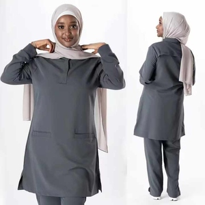 Conjunto de Uniforme Médico Musulmán Premium de Manga Larga, Transpirable y Modesto para Mujeres en Hospitales - Product Image 2