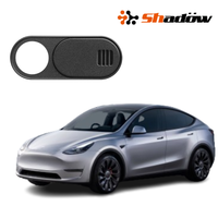 Cache-objets de caméra en plastique noir de haute qualité pour Tesla Model 3/Y – Accessoire de protection de style classique pour voiture
