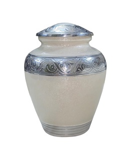Urna de cremación para adultos texturizada con esmalte perlado | Urna de cremación para adultos con textura granulada | Urna conmemorativa para adultos con cenizas humanas, entierro - Product Image 1