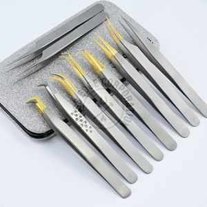 Venta caliente Pinzas de aislamiento ligeras y rectas Punta de bota Maga Punta de extensión de pestañas Pinzas Punta puntiaguda Sostenible - Product Image 1