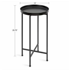 Modern Cute <b>Round</b> Coffee Tea <b>Side</b> <b>Table</b> with Simple Iron Leg Modern Design Customizable for Living Room Made of Metal - Product Image 4