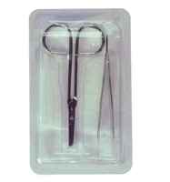 Kit d'instruments chirurgicaux vétérinaires professionnels ciseaux en acier inoxydable porte-aiguilles poignée de scalpel base Dissection HEXA
