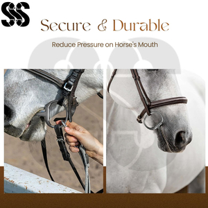 Bocado de entrenamiento de acero inoxidable de moda con anillo en D para salto ecuestre y equitación western, articulado de precisión, duradero y cómodo - Product Image 6