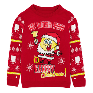 2025 Custom Christmas Sweater with SpongeBob Pattern New Design Jacquard Knitwear for Winter Perfect <b>Xmas</b> <b>Jumper</b> Sweater - Product Image 6